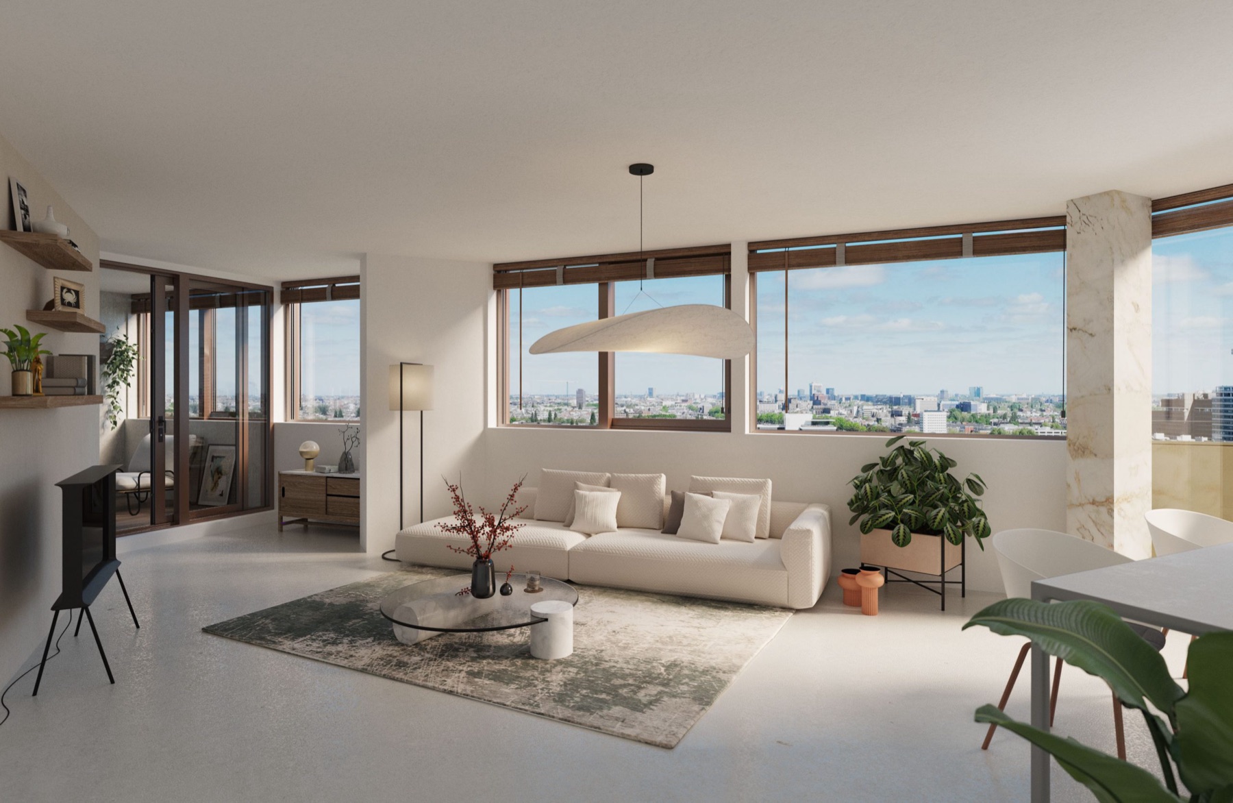 Render do interior do apartamento